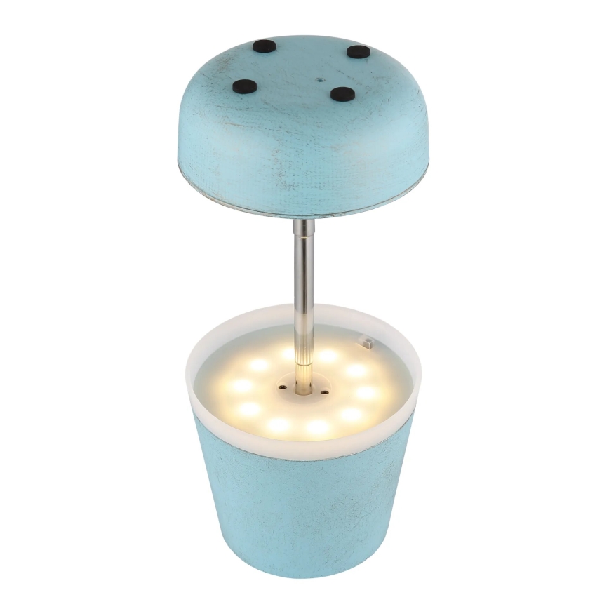 Globo - Lampada solare LED 10xLED/0,06W/3V IP44 800 mAh blu