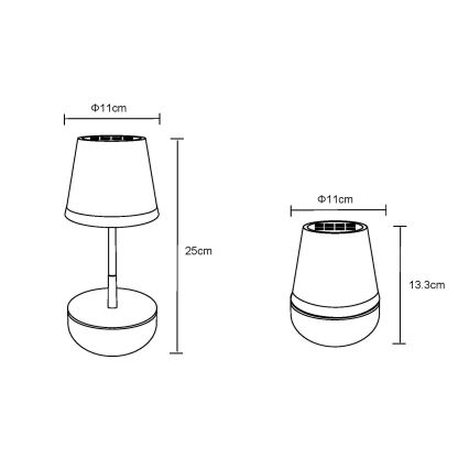 Globo - Lampada solare LED 10xLED/0,06W/3V IP44 800 mAh bianco