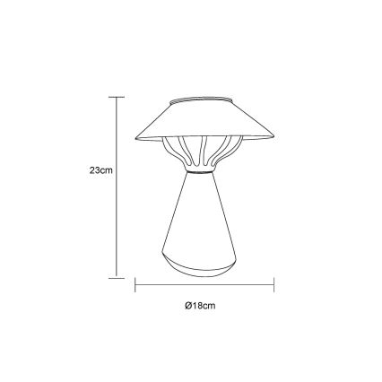 Globo - Lampada solare LED 10xLED/0,06W/1,2V IP44 600 mAh nero