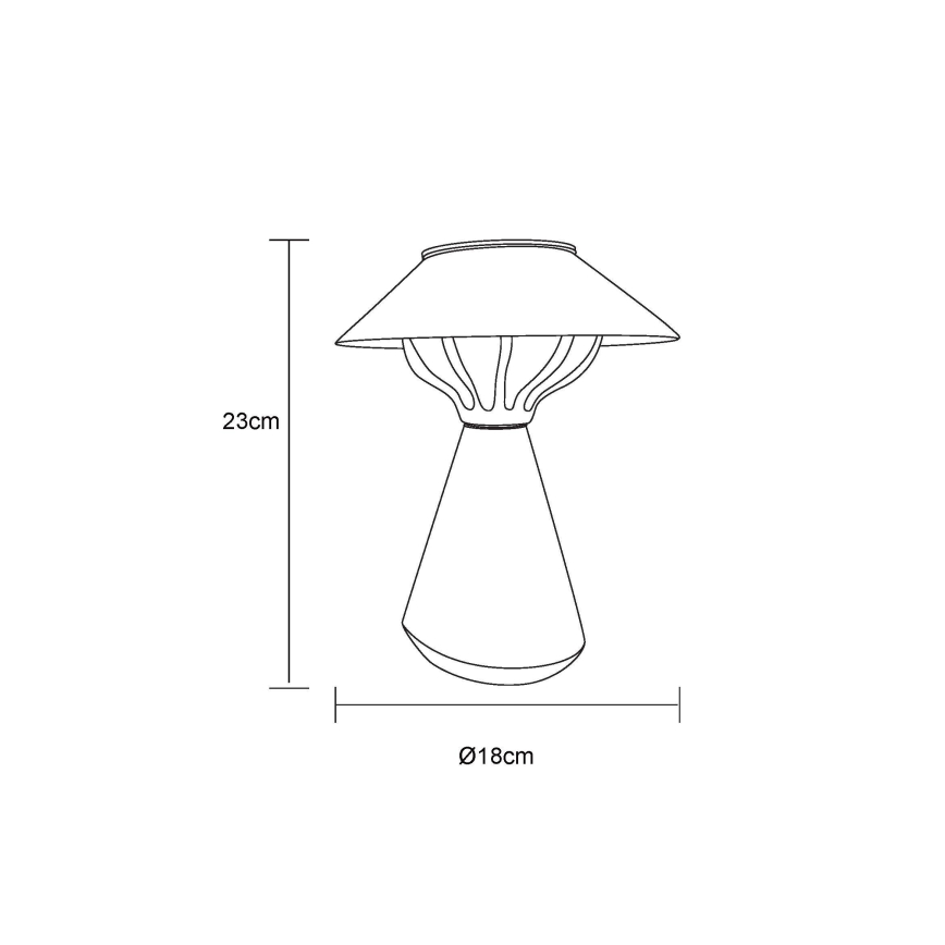 Globo - Lampada solare LED 10xLED/0,06W/1,2V IP44 600 mAh nero