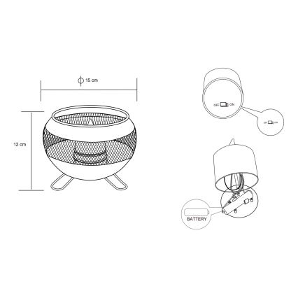 Globo - Lampada LED solare LED/1,2V IP44