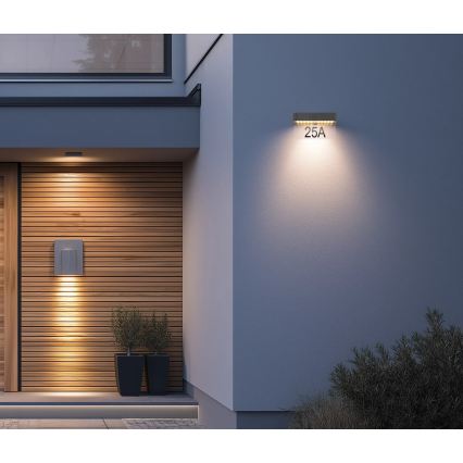 Globo - Numero civico solare a LED LED/6W/3,7V IP54 1800 mAh