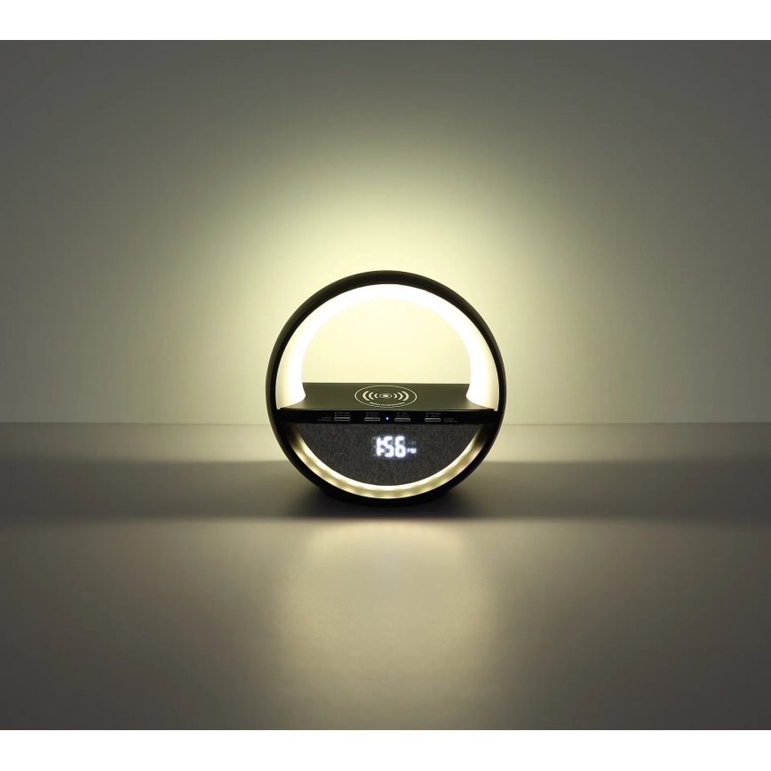 Globo - Lampada da tavolo ricaricabile LED RGB a sfioramento con altoparlante LED/3,5W/5V 1800 mAh
