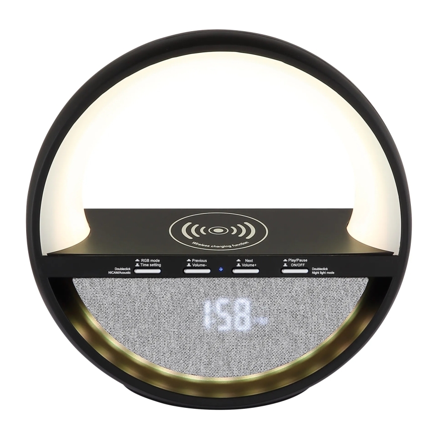 Globo - Lampada da tavolo ricaricabile LED RGB a sfioramento con altoparlante LED/3,5W/5V 1800 mAh