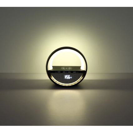 Globo - LED RGBW Lampada da tavolo ricaricabile a sfioramento con altoparlante integrato e ricarica wireless QI LED/3,5W/5V 1800 mAh