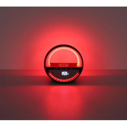 Globo - LED RGBW Lampada da tavolo ricaricabile a sfioramento con altoparlante integrato e ricarica wireless QI LED/3,5W/5V 1800 mAh