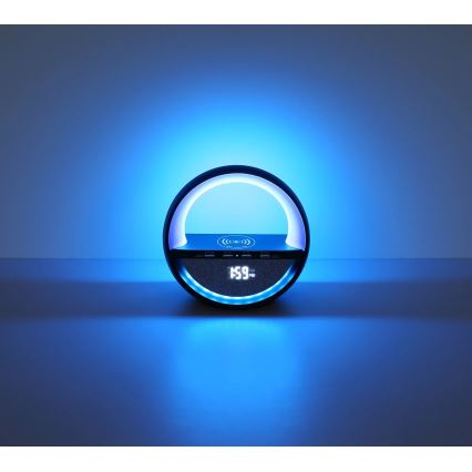Globo - LED RGBW Lampada da tavolo ricaricabile a sfioramento con altoparlante integrato e ricarica wireless QI LED/3,5W/5V 1800 mAh