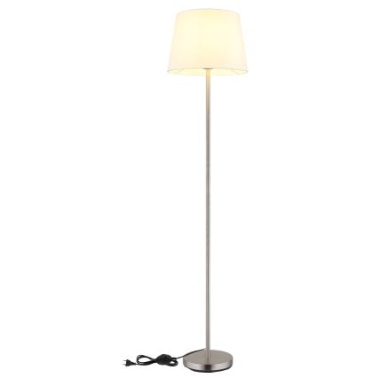 Globo - Lampada da terra 1xE27/40W/230V bianco/cromo opaco