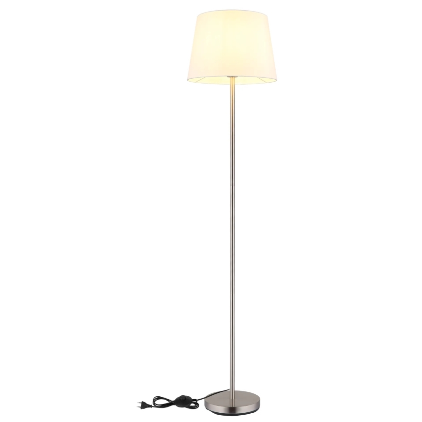 Globo - Lampada da terra 1xE27/40W/230V bianco/cromo opaco
