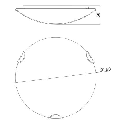 Globo - Plafoniera 1xE27/60W/230V