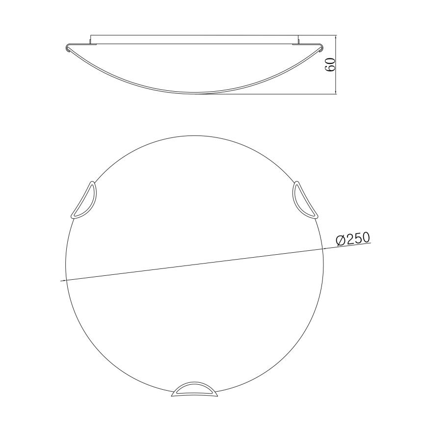 Globo - Plafoniera 1xE27/60W/230V
