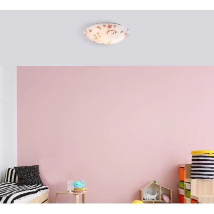 Globo - Lampada da soffitto per bambini 2xE27ILLU/60W/230V Ø 40 cm unicorno