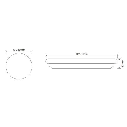 Globo - LED Plafoniera 1xLED/20W/230V