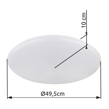 Globo - Plafoniera LED LED/24W/230V diametro 49,5 cm bianco