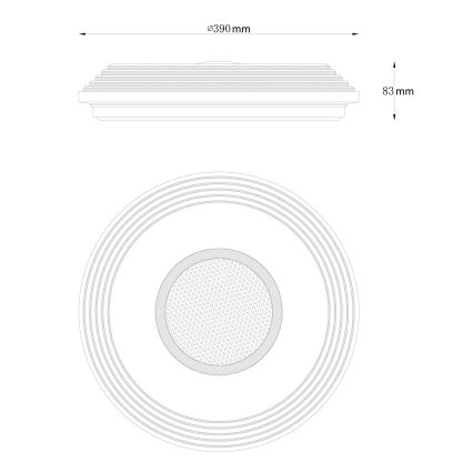 Globo - Plafoniera LED dimmerabile LED/24W/230V 2700-6500K + telecomando