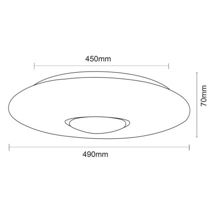 Globo - Plafoniera dimmerabile RGBW LED/40W/230V 3000-6500K + telecomando