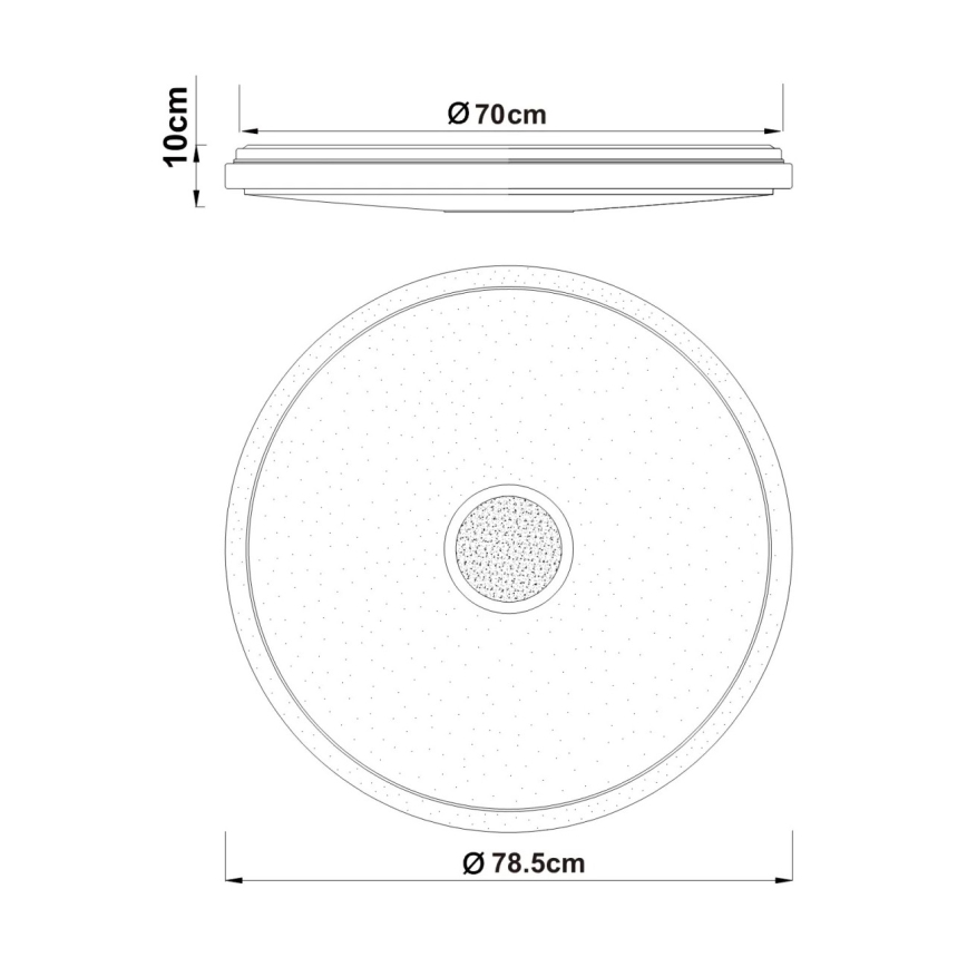 Globo - Plafoniera LED dimmerabile LED/80W/230V 2700-6500K Ø 78,5 cm + telecomando