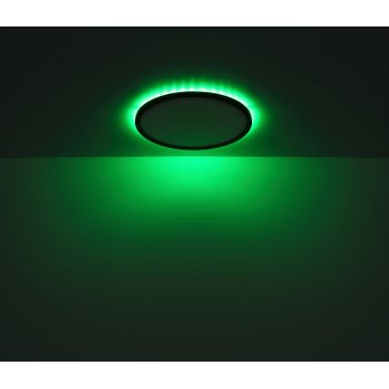 Globo - LED RGB Plafoniera dimmerabile da bagno LED/18W/230V 3000-6000K + telecomando IP44 nero