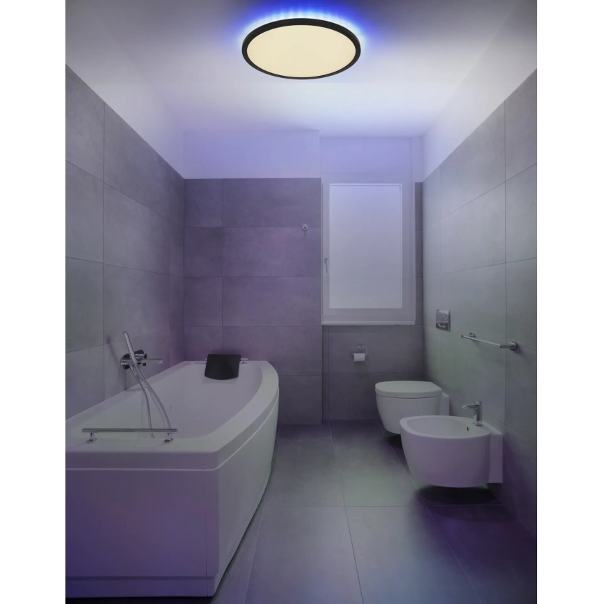 Globo - LED RGB Plafoniera dimmerabile da bagno LED/21W/230V 3000-6000K + telecomando IP44 nero