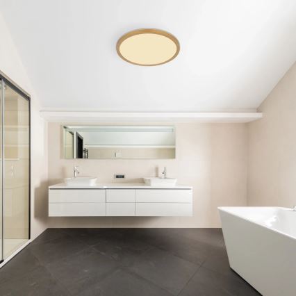 Globo - Plafoniera LED dimmerabile da bagno LED/24W/230V 3000K IP44 diametro 42 cm ottone