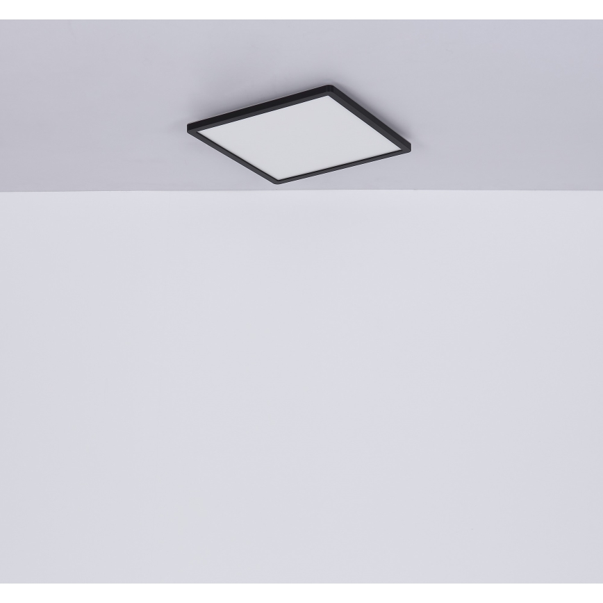 Globo - Plafoniera LED dimmerabile da bagno LED/18W/230V 29,4x29,4 cm IP44 nero
