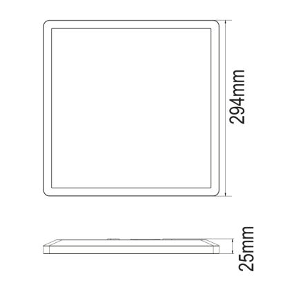 Globo - Plafoniera LED dimmerabile da bagno LED/18W/230V 29,4x29,4 cm IP44 nero