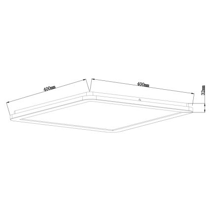 Globo - Plafoniera LED dimmerabile da bagno LED/24W/230V 42x42 cm IP44 bianco