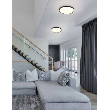 Globo - Plafoniera LED/20W/230V 4000K Ø 30 cm nera