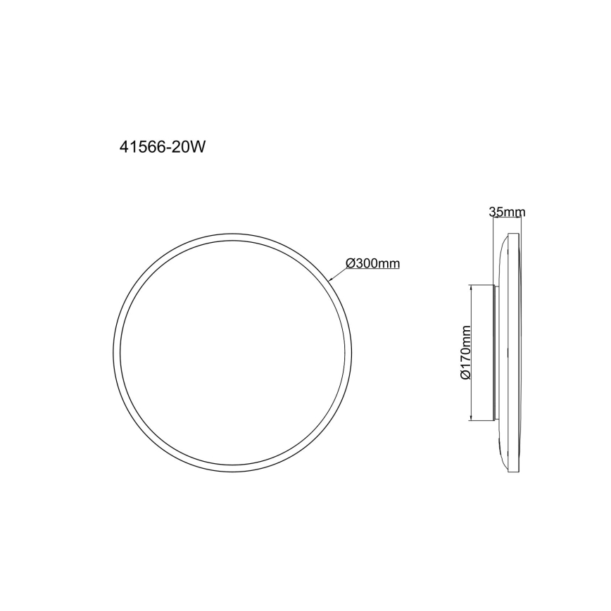 Globo - Plafoniera LED/20W/230V 4000K Ø 30 cm bianco
