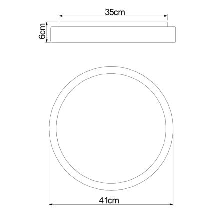 Globo - Plafoniera LED dimmerabile LED/18W/230V 2700-6500K + telecomando