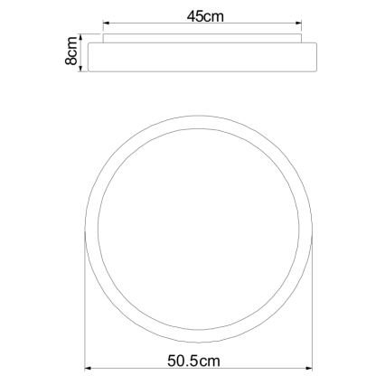 Globo - Plafoniera LED dimmerabile LED/24W/230V + telecomando