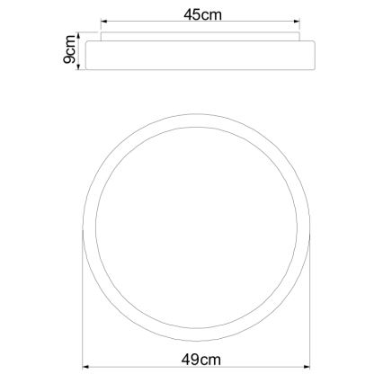 Globo - Plafoniera LED dimmerabile LED/24W/230V + telecomando