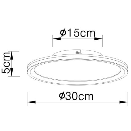 Globo - Plafoniera LED LED/30W/230V diametro 30 cm