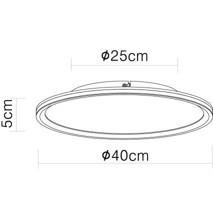 Globo - Plafoniera LED LED/39W/230V diametro 40 cm