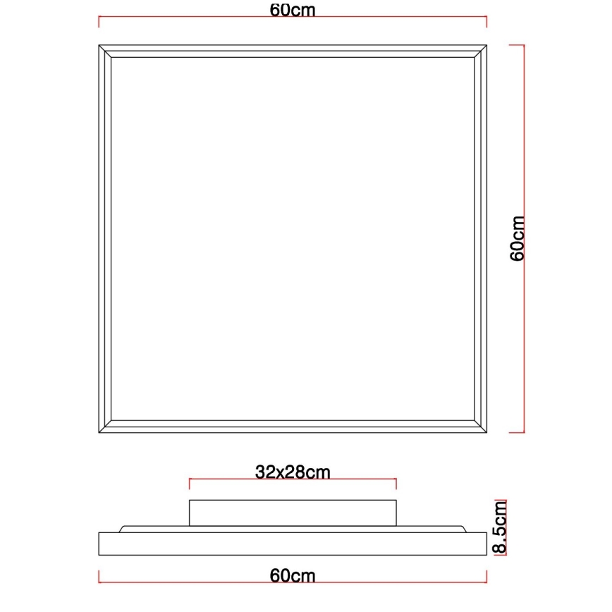 Globo - Plafoniera LED LED/36W/230V 60cm 2700/4500/6500K