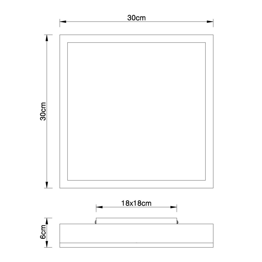 Globo - Plafoniera LED LED/12W/230V 3000K 30x30 cm