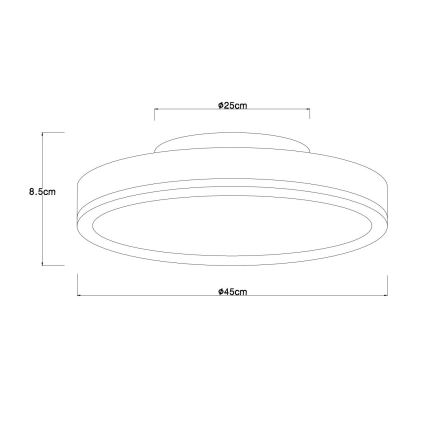 Globo - Plafoniera LED dimmerabile 24W/230V 2700-6500K Ø 45 cm + telecomando