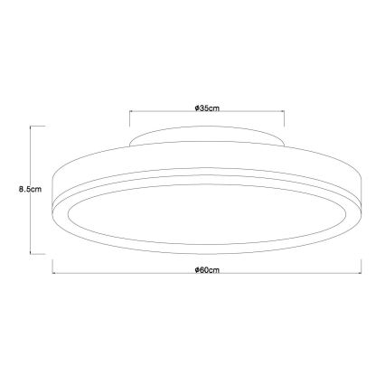 Globo - Plafoniera LED dimmerabile 40W/230V 2700–6500K Ø 60 cm + telecomando
