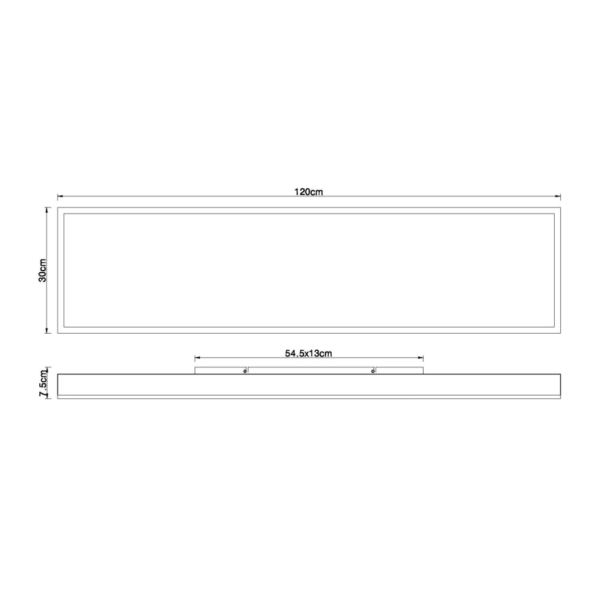 Globo - Plafoniera LED dimmerabile LED/36W/230V 2700-6500K 30x120 cm + telecomando
