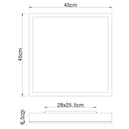 Globo - Plafoniera LED LED/24W/230V