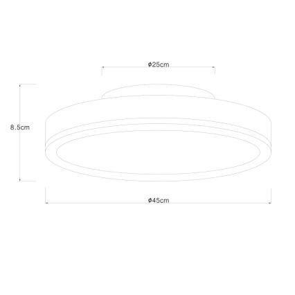 Globo - Plafoniera dimmerabile a LED/24W/230V 3000-6500K Ø 45 cm