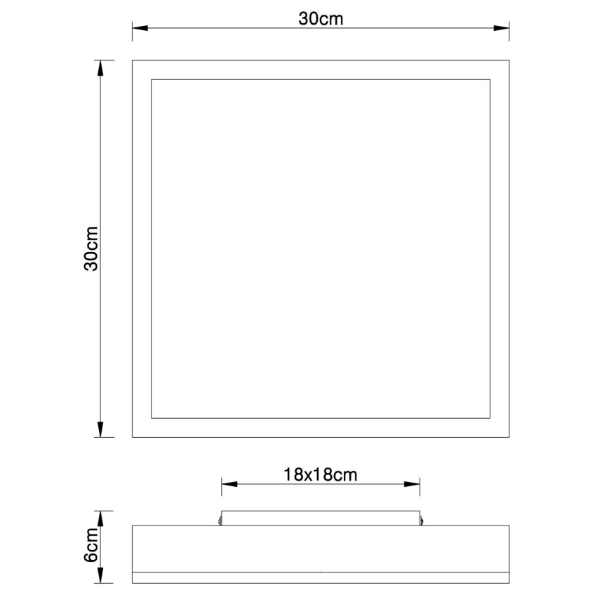Globo - Plafoniera LED LED/12W/230V 30x30 cm marrone