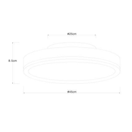 Globo - Plafoniera LED LED/24W/230V diametro 45 cm marrone