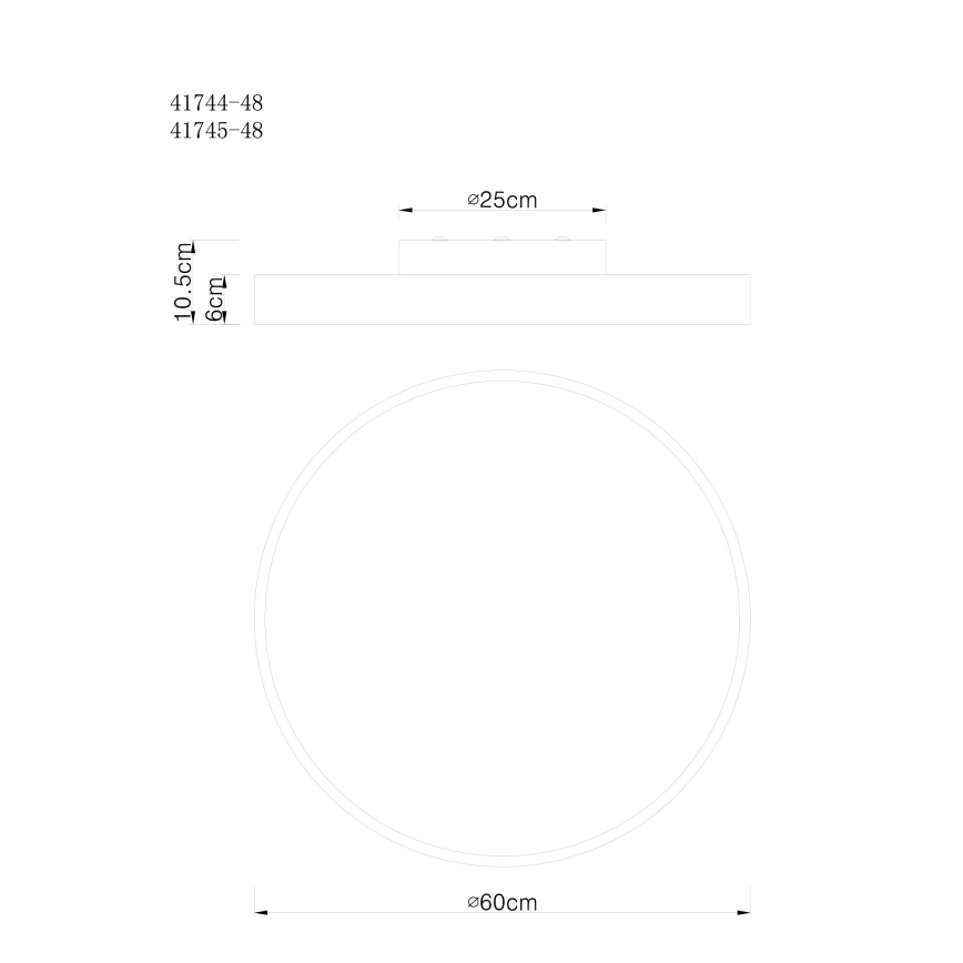 Globo - Plafoniera LED dimmerabile LED/48W/230V + telecomando