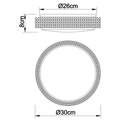 Globo - Plafoniera LED LED/12W/230V 2700/4200/6500K diametro 30 cm