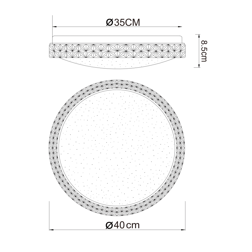 Globo - Plafoniera LED LED/22W/230V 2700/4200/6500K diametro 40 cm