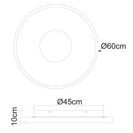 Globo - Plafoniera LED dimmerabile LED/42W/230V + telecomando