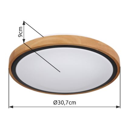 Globo - Plafoniera LED LED/12W/230V 307 mm 3000/4500/6000K