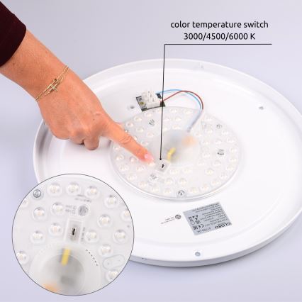 Globo - Plafoniera LED LED/24W/230V 437mm 3000/4500/6000K