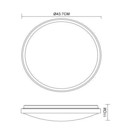 Globo  - Plafoniera LED LED/24W/230V 437mm 3000/4500/6000K